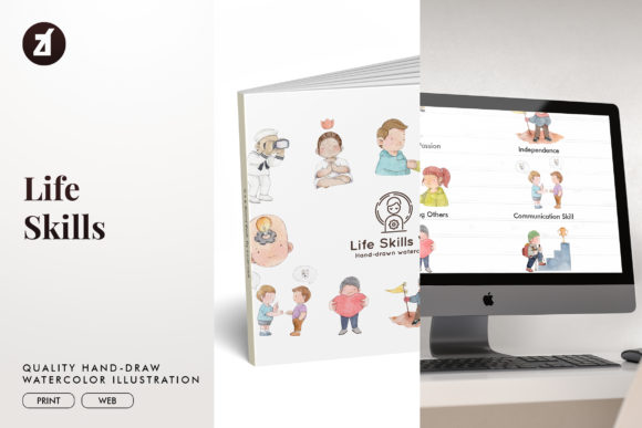 Children Skills Set2 Illustrations
