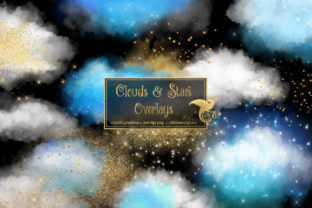 Clouds and Stars Overlays Illustrations