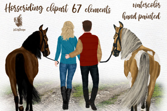 Couples and Horses Illustrations