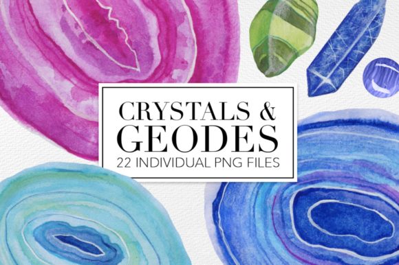 Crystals and Geodes Illustrations