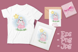 Cute Easter Bunny Holding the Star Illustrations