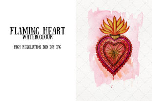 Flaming Heart Embroidery Design