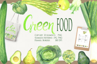 Green Food Clip Art and Illustrations