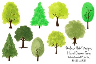 Hand Drawn Trees Illustrations