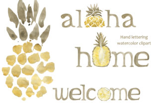 Hand Lettering with to Pineapple Illustrations