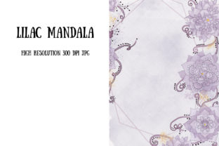 Lilac Mandala Flower Frame Illustrations