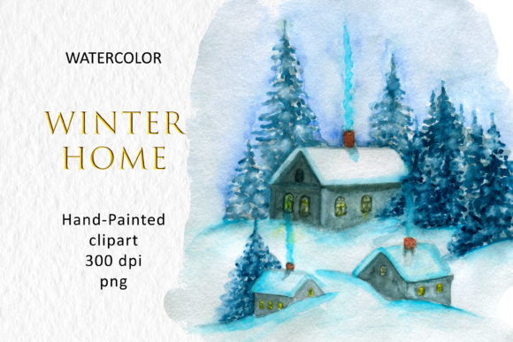 Lustration House Portrait Clipart Cozy Illustrations