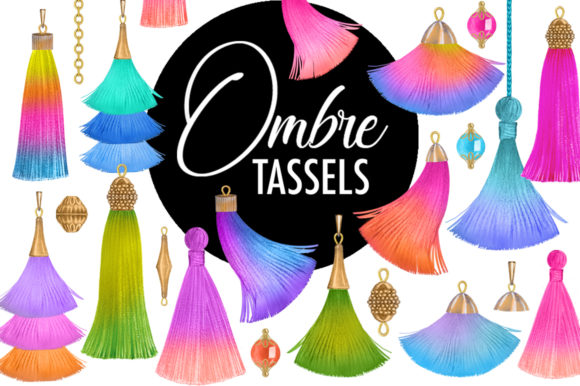 Ombre Tassels Illustrations