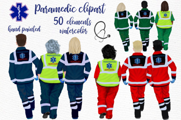Paramedic Clipart First Responders Illustrations