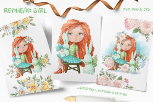 Redhead Girl Embroidery Design