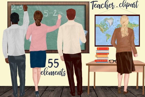 Teachers Back to School Clipart and Illustrations