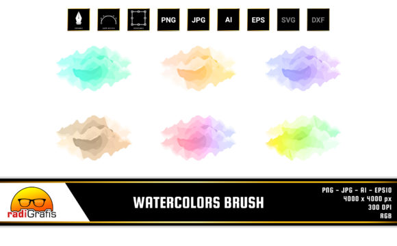 Watercolors Brush Clip Art and Illustrations